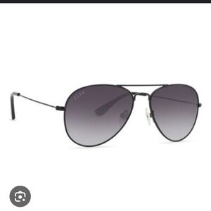 DIFF Eyewear Black Cruz Aviators
